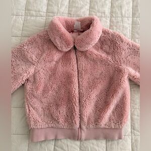 Hanna Andersson - Size 8 - Faux Fur Soft Pink Bomber Jacket